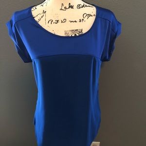 EUC BLUE EXPRESS SCOOP NECK BLOUSE